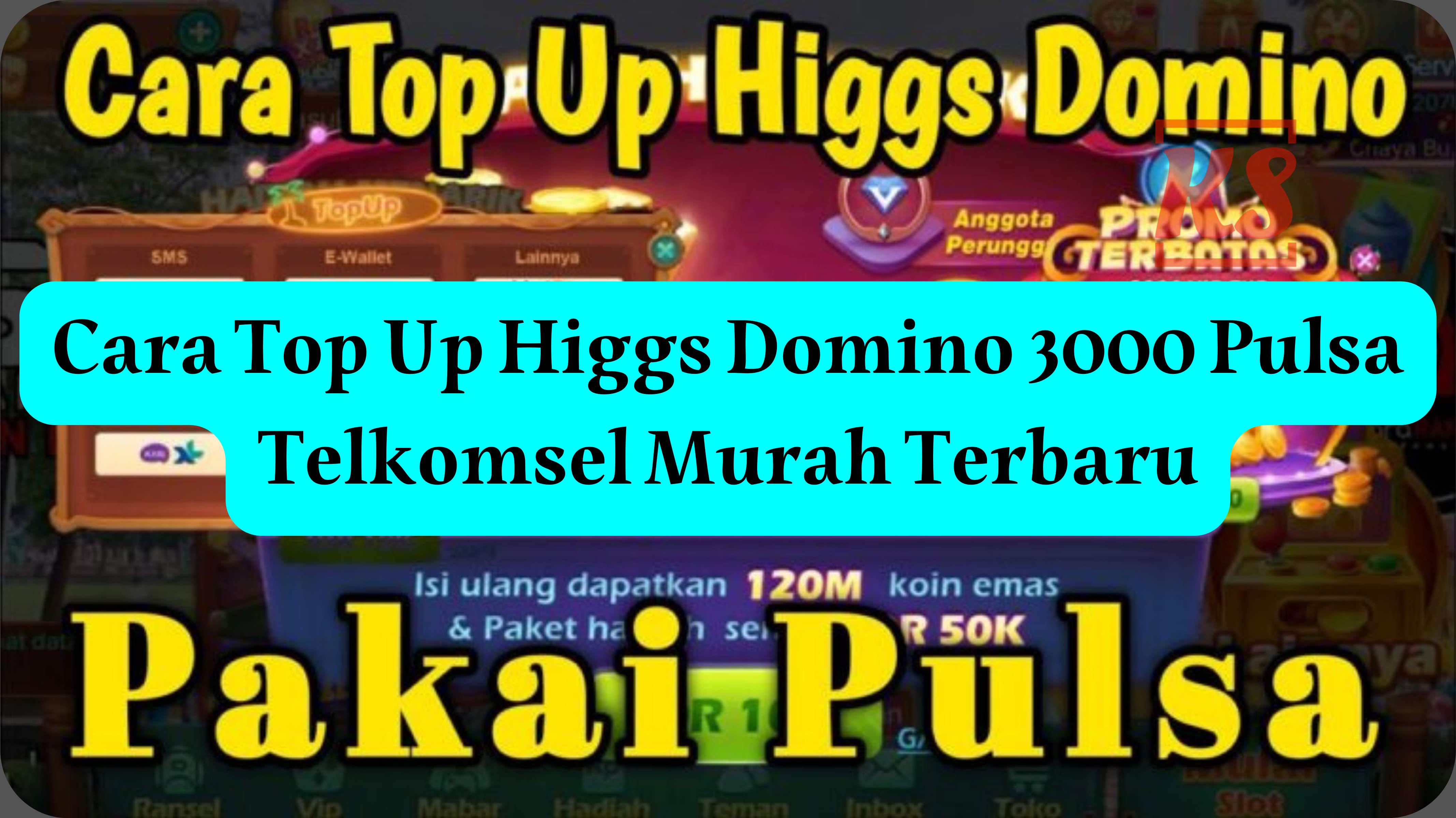 Cara Top Up Higgs Domino 3000 Pulsa Telkomsel Murah Terbaru
